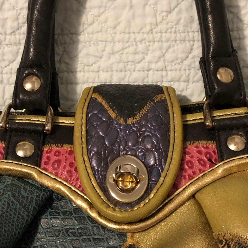 Vintage 80’s Nas patchwork purse bag satchel. - Picture 8 of 13